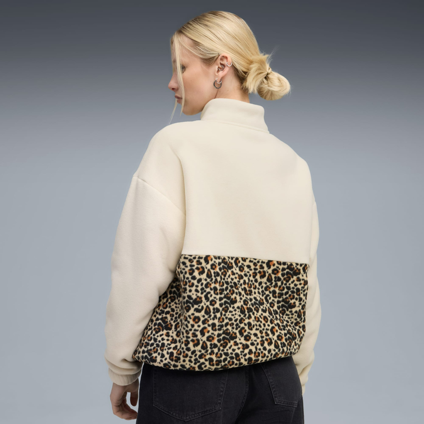 Puma Essentials Animal Print Bej Kadın Sweatshirt - 2