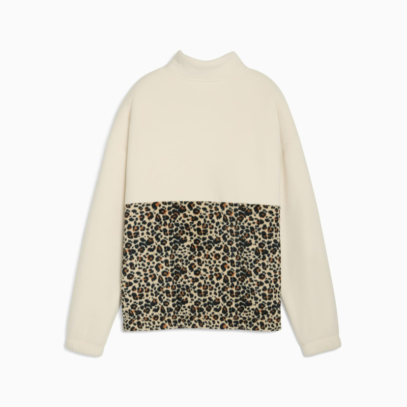 Puma Essentials Animal Print Bej Kadın Sweatshirt - 5