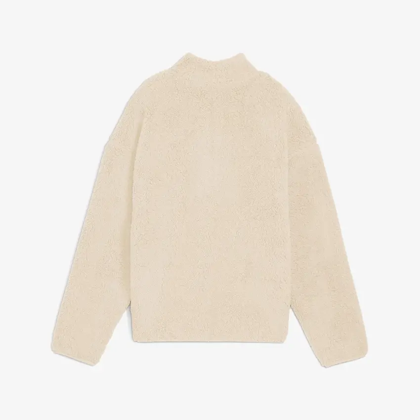 Puma Essentials Elevated Comfort Half-Zip Crew Bej Kadın Sweatshirt - 5