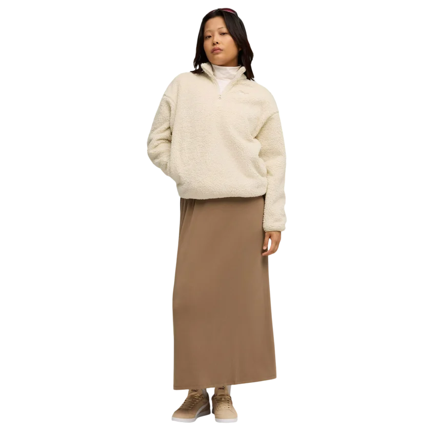 Puma Essentials Elevated Comfort Half-Zip Crew Bej Kadın Sweatshirt - 2