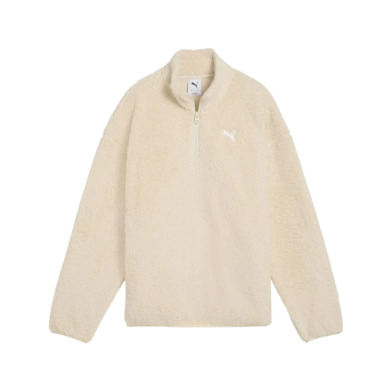 Puma Essentials Elevated Comfort Half-Zip Crew Bej Kadın Sweatshirt - 4