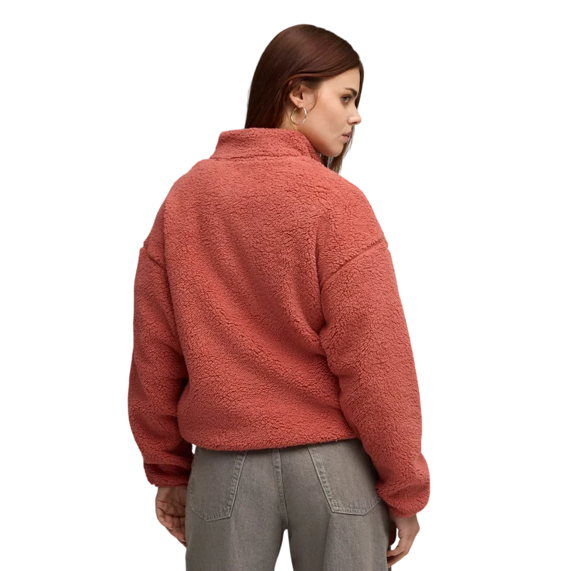 Puma Essentials Elevated Comfort Half-Zip Crew Kırmızı Kadın Sweatshirt - Puma (1)