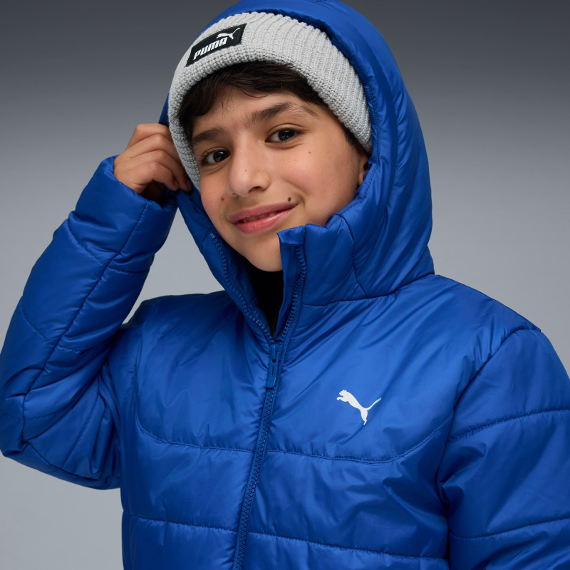 Puma Essentials Hooded Padded Çocuk Lacivert Mont - 4