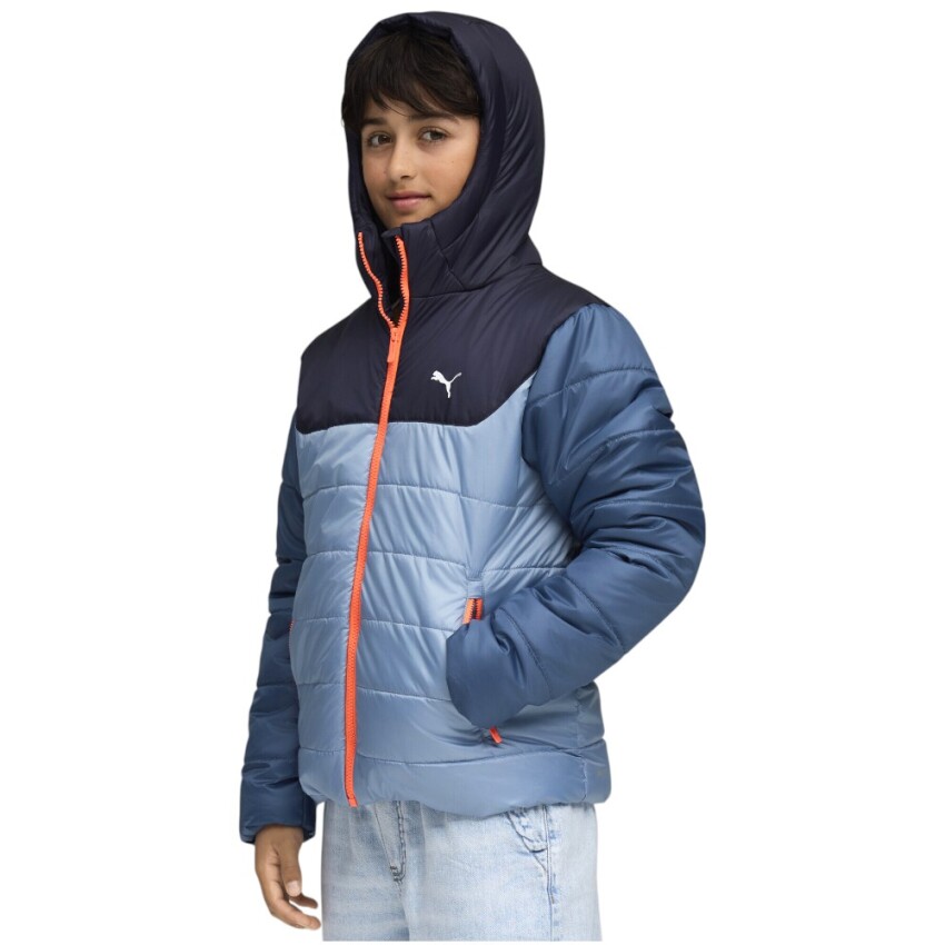 Puma Essentials Hooded Padded Çocuk Mavi Mont - 1
