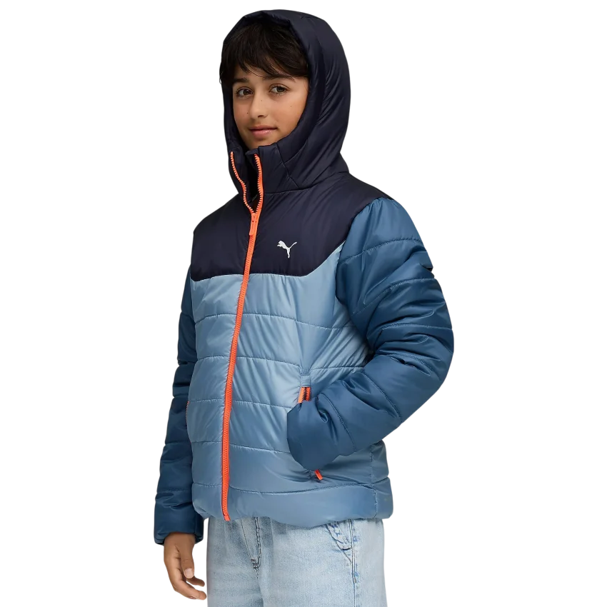 Puma Essentials Hooded Padded Çocuk Mavi Mont - 1
