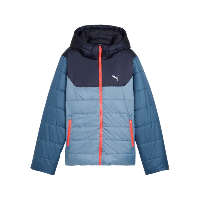 Puma Essentials Hooded Padded Çocuk Mavi Mont - 5