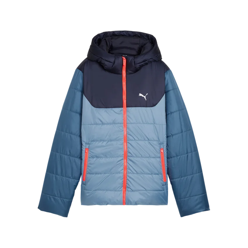 Puma Essentials Hooded Padded Çocuk Mavi Mont - 5