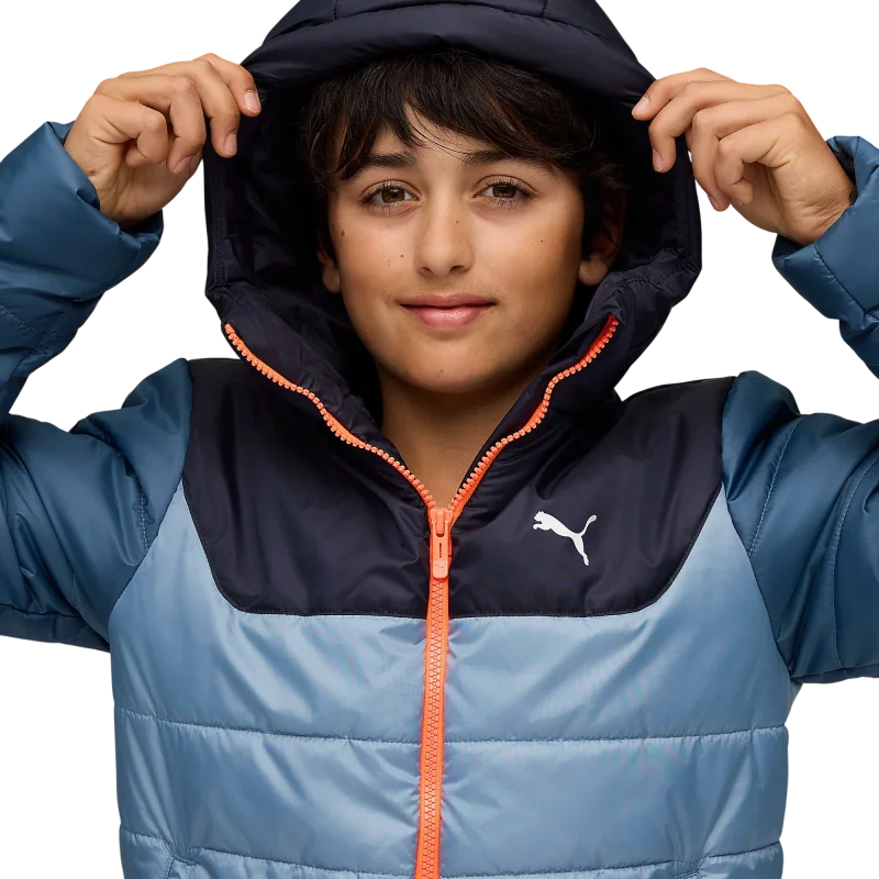 Puma Essentials Hooded Padded Çocuk Mavi Mont - Puma (1)