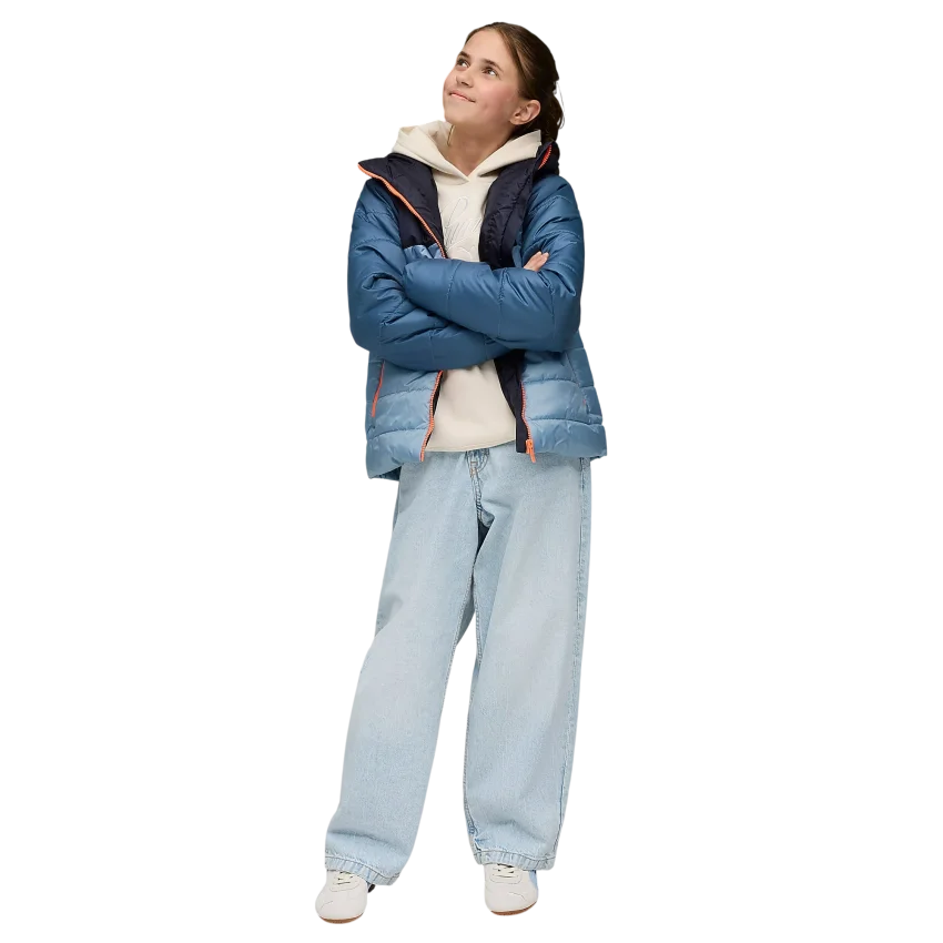 Puma Essentials Hooded Padded Çocuk Mavi Mont - 3