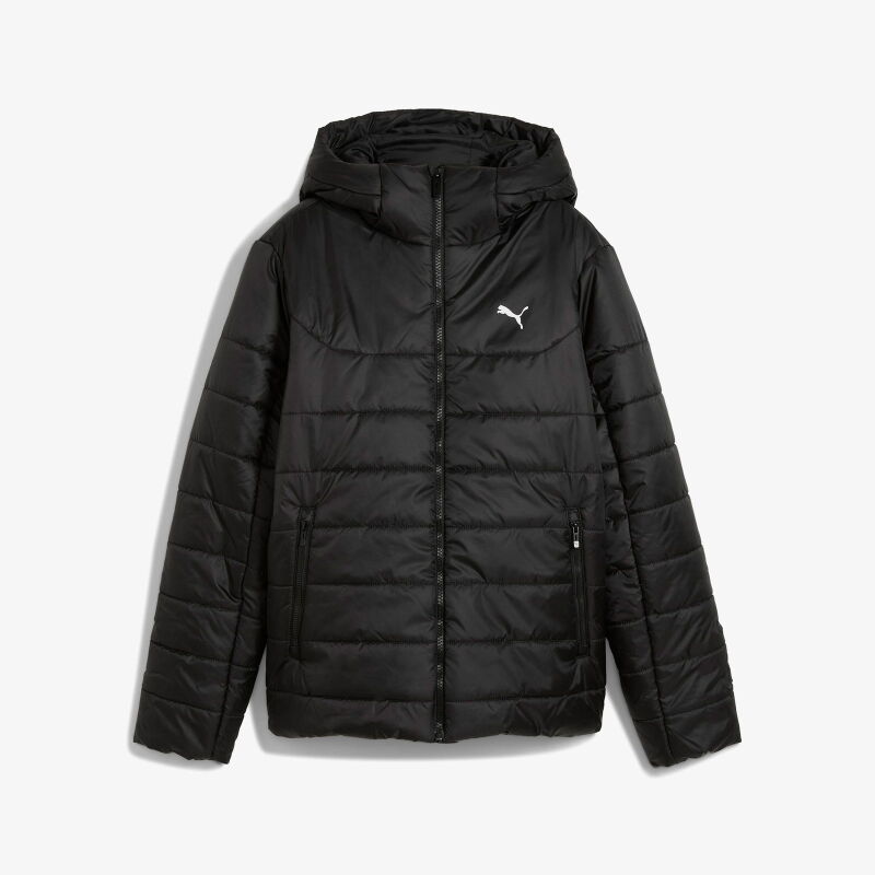 Puma Essentials Hooded Padded Jacket Kadın Siyah Mont - 4
