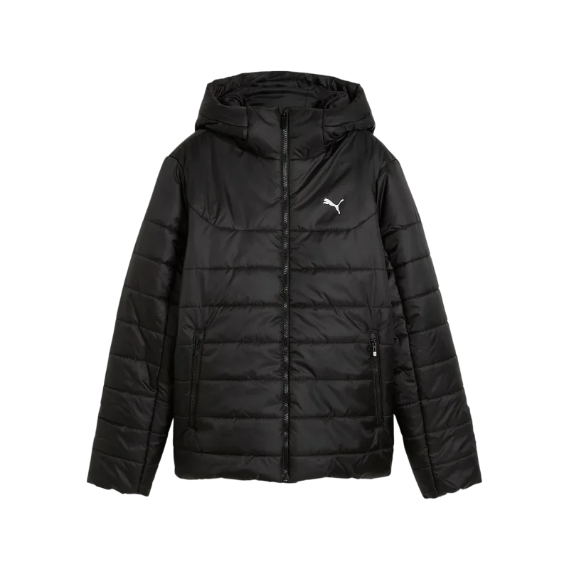Puma Essentials Hooded Padded Jacket Kadın Siyah Mont - 4