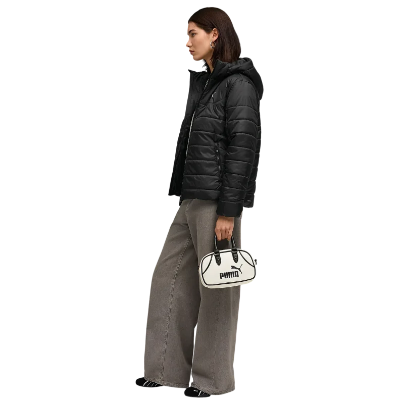 Puma Essentials Hooded Padded Jacket Kadın Siyah Mont - 3