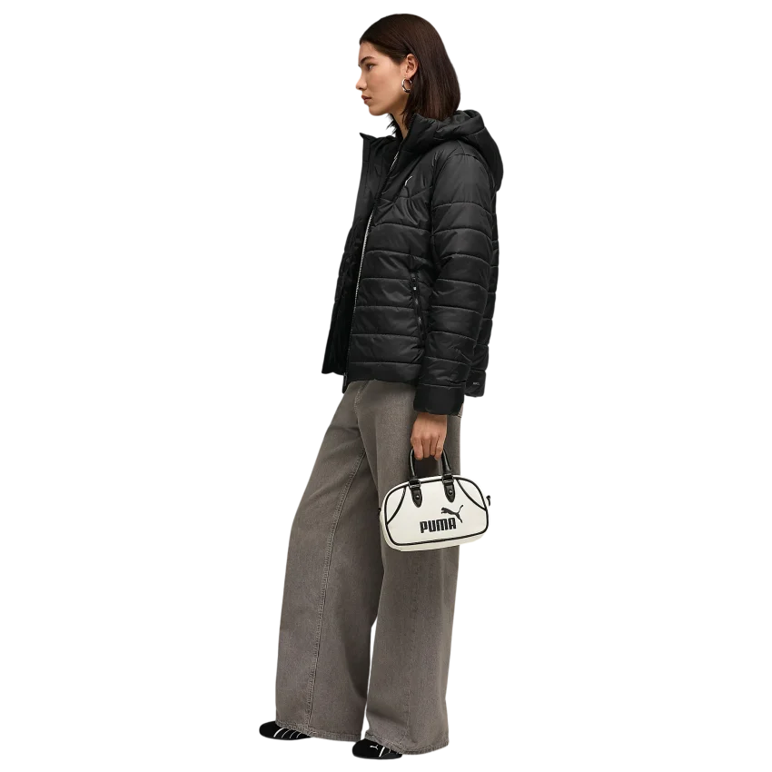 Puma Essentials Hooded Padded Jacket Kadın Siyah Mont - 3