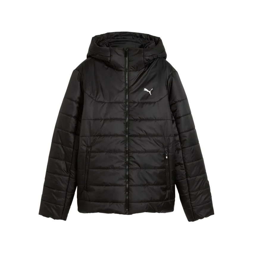 Puma Essentials Hooded Padded Jacket Kadın Siyah Mont - 4