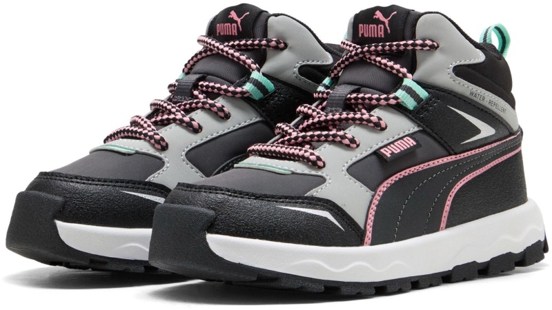 Puma Evolve Trail PS Gri-Pembe Çocuk Günlük Ayakkabı - 3