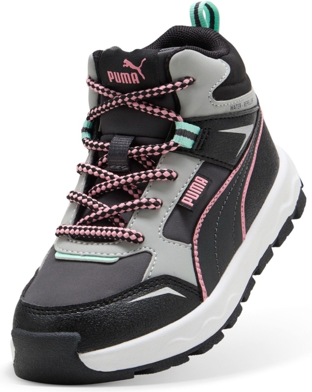 Puma Evolve Trail PS Gri-Pembe Çocuk Günlük Ayakkabı - 4