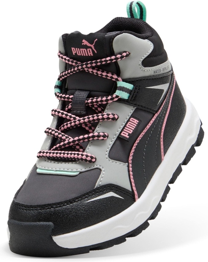 Puma Evolve Trail PS Gri-Pembe Çocuk Günlük Ayakkabı - 4
