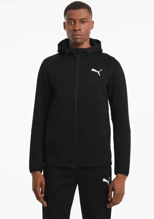 Puma EVOSTRIPE Core FZ Hoodie SİYAH Erkek Eşofman Üstü - 1