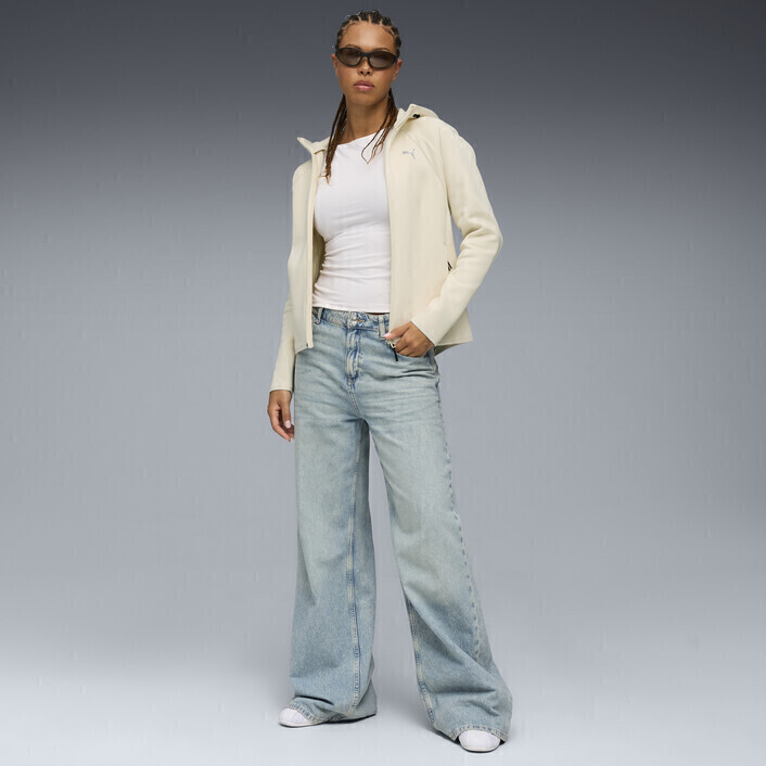 Puma Evostripe Full-Zip Hoodie Bej Kadın Sweatshirt - 3