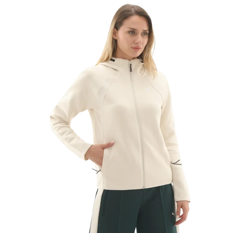 Puma Evostripe Full-Zip Hoodie Bej Kadın Sweatshirt - 2