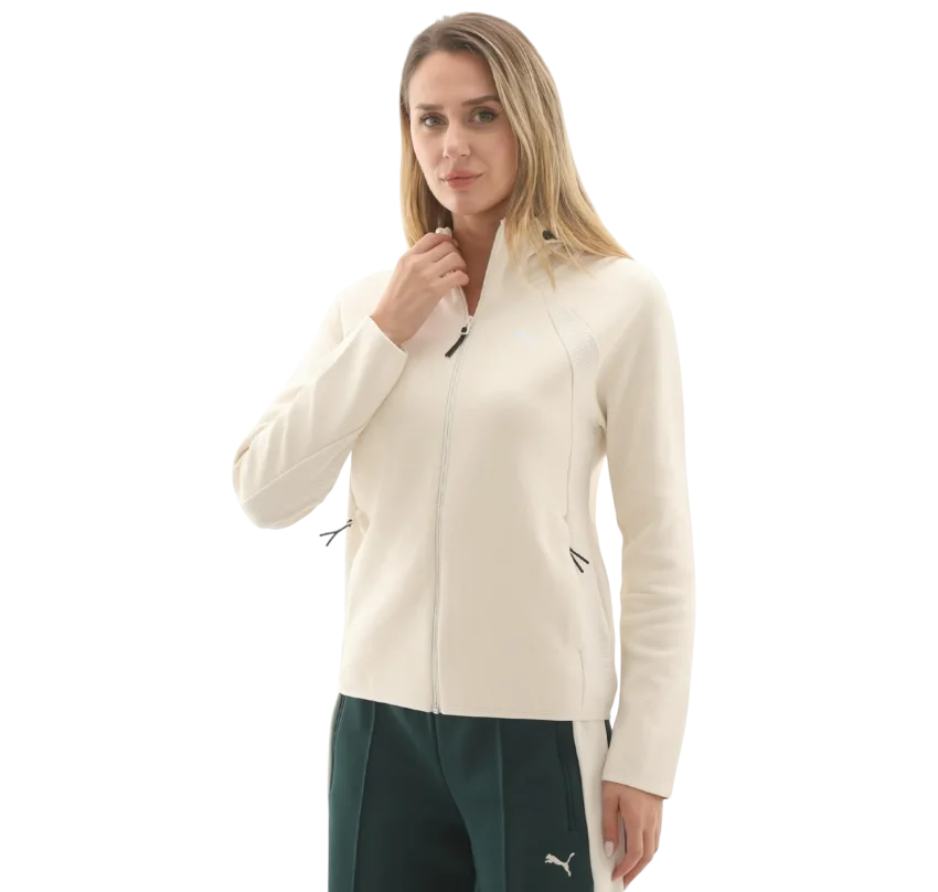 Puma Evostripe Full-Zip Hoodie Bej Kadın Sweatshirt - 3