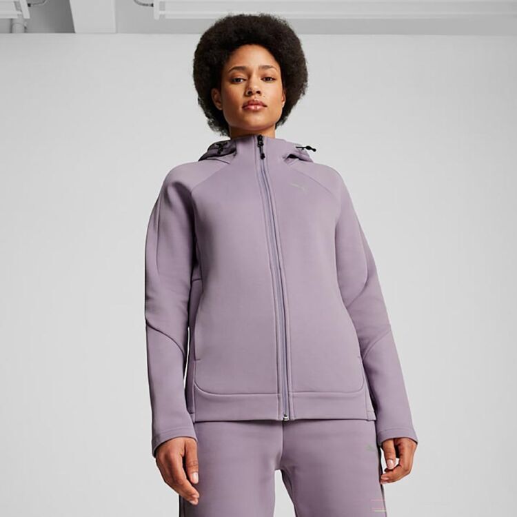 Puma EVOSTRIPE Full-Zip Hoodie Mor Kadın Sweatshirt - 1