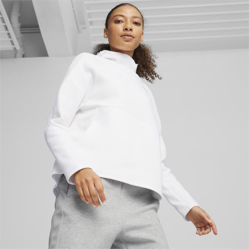 Puma EVOSTRIPE Hoodie BEYAZ Kadın Sweatshirt - 1