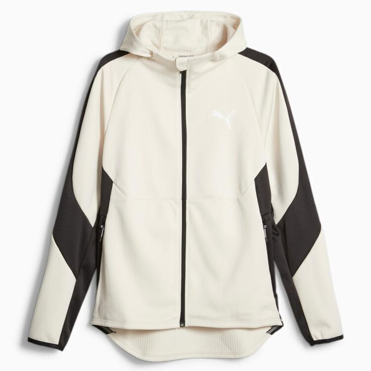 Puma EVOSTRIPE Warm Full-Zip Hoodie Krem Erkek Eşofman Üstü - 5