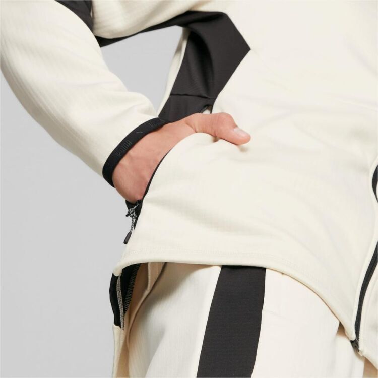 Puma EVOSTRIPE Warm Full-Zip Hoodie Krem Erkek Eşofman Üstü - 4