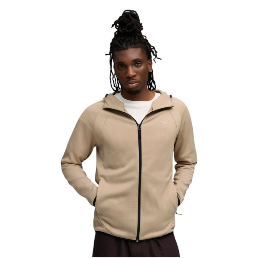 Puma Evostripe Warm FZ Erkek Kahverengi Sweatshirt - 1