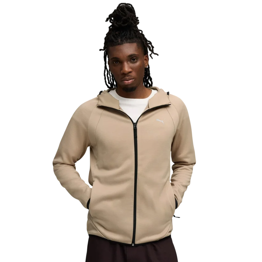 Puma Evostripe Warm FZ Erkek Kahverengi Sweatshirt - 1