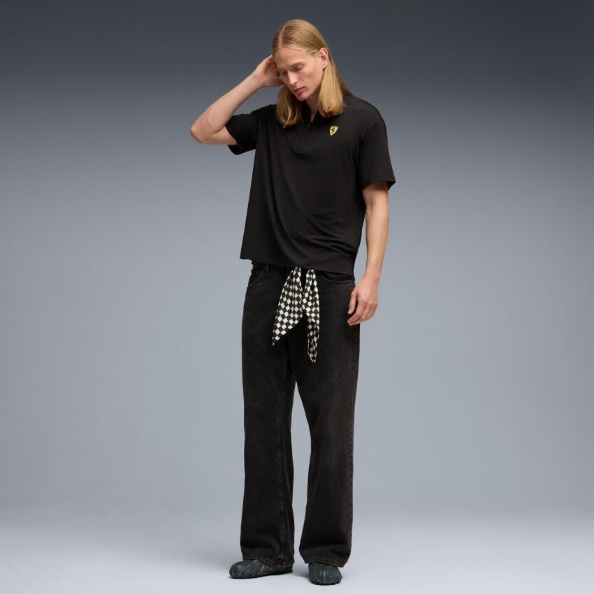 Puma Ferrari Cloudspun Siyah Erkek Polo Tshirt - 5