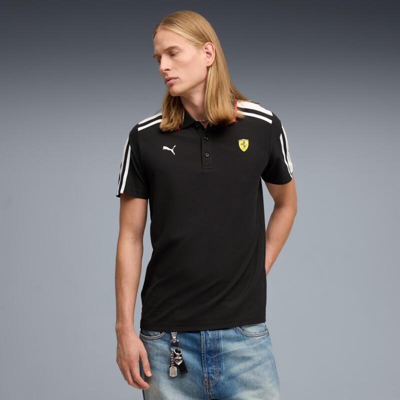 Puma Ferrari MT7 Polo Siyah Erkek Polo Tshirt - 3