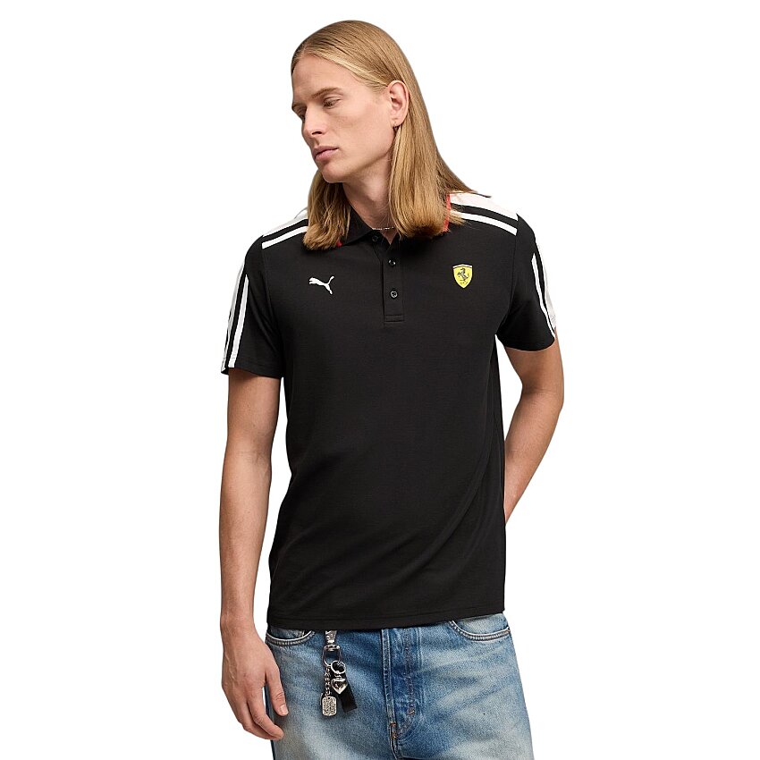 Puma Ferrari MT7 Polo Siyah Erkek Polo Tshirt - 1