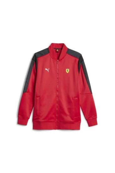 Puma Ferrari Race MT7 Track Jacket KIRMIZI Erkek Eşofman Üstü - 6