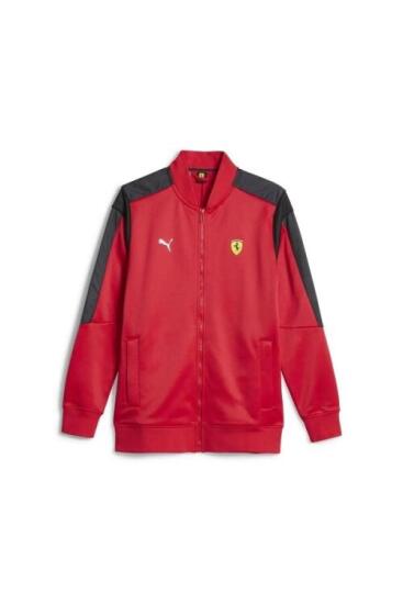 Puma Ferrari Race MT7 Track Jacket KIRMIZI Erkek Eşofman Üstü - 1