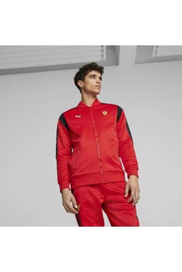 Puma Ferrari Race MT7 Track Jacket KIRMIZI Erkek Eşofman Üstü - 1