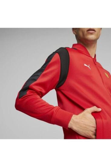 Puma Ferrari Race MT7 Track Jacket KIRMIZI Erkek Eşofman Üstü - 4