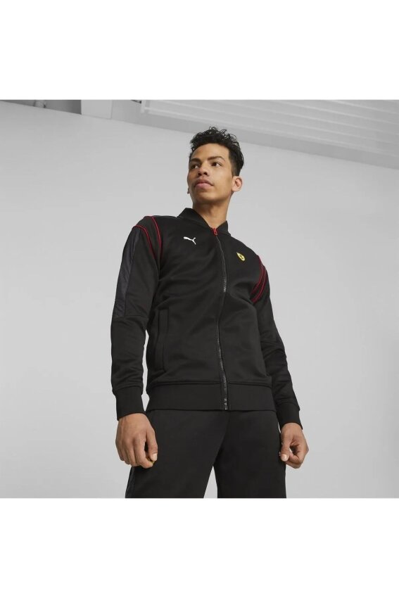 Puma Ferrari Race MT7 Track Jacket SİYAH Erkek Eşofman Üstü - 3