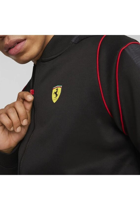 Puma Ferrari Race MT7 Track Jacket SİYAH Erkek Eşofman Üstü - 5