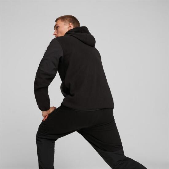 Puma Fit Hybrid Polar Fleece/Woven Jacke Siyah Erkek Sweatshirt - 2