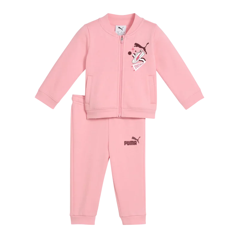 Puma Full-Zip Set Pembe Çocuk Eşofman Takımı - 1