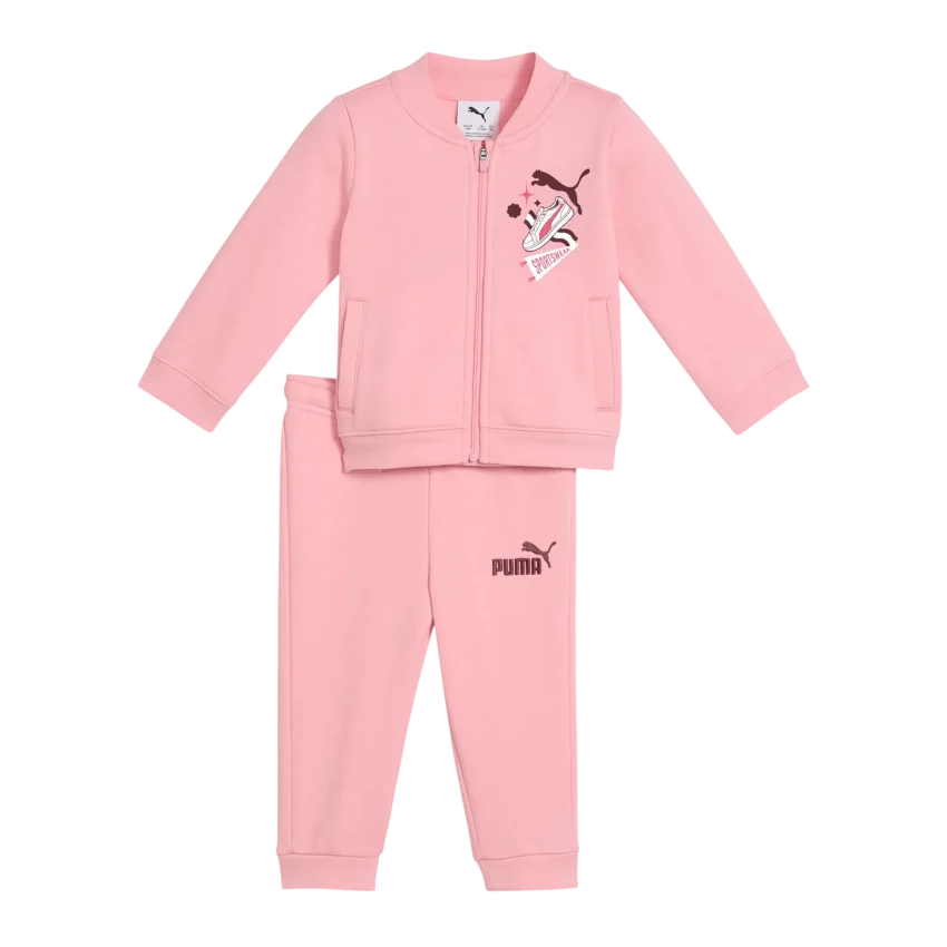 Puma Full-Zip Set Pembe Çocuk Eşofman Takımı - 1