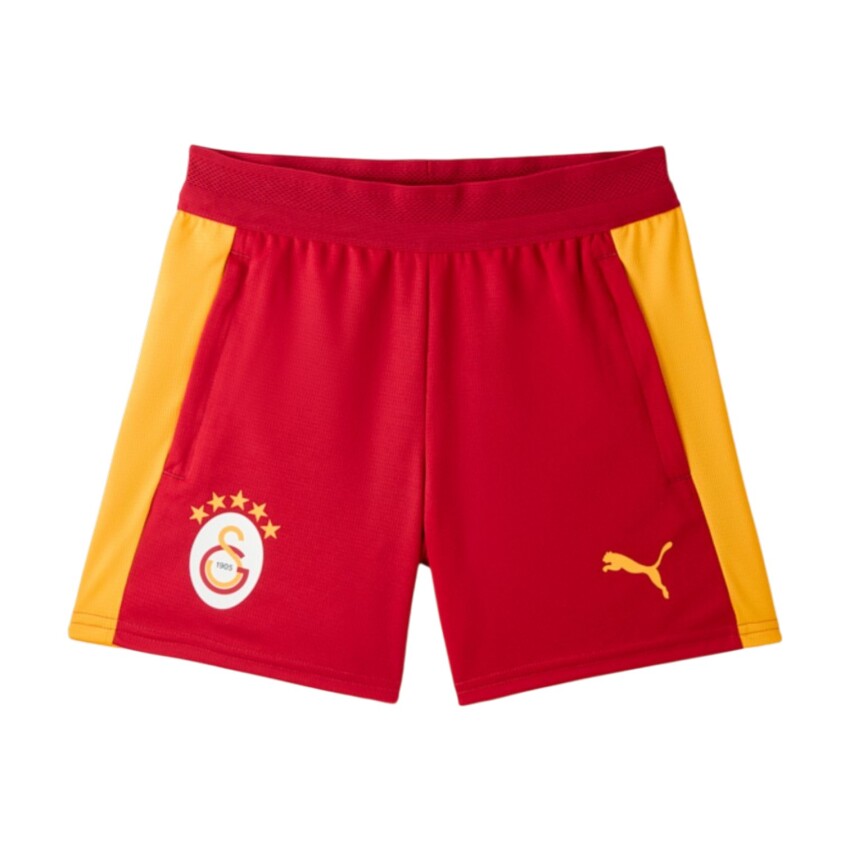 Puma Galatasaray Antrenman Sarı-Kırmızı Çocuk Şort - 1