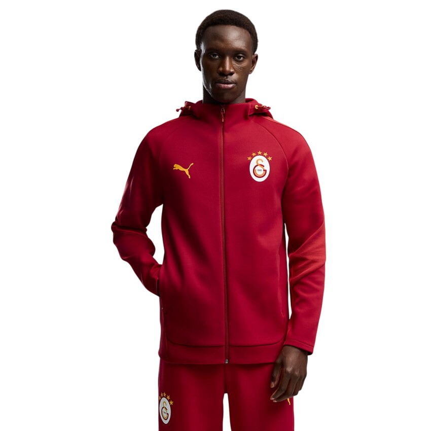 Puma Galatasaray Evostripe Sarı-Kırmızı Erkek Sweatshirt - 1