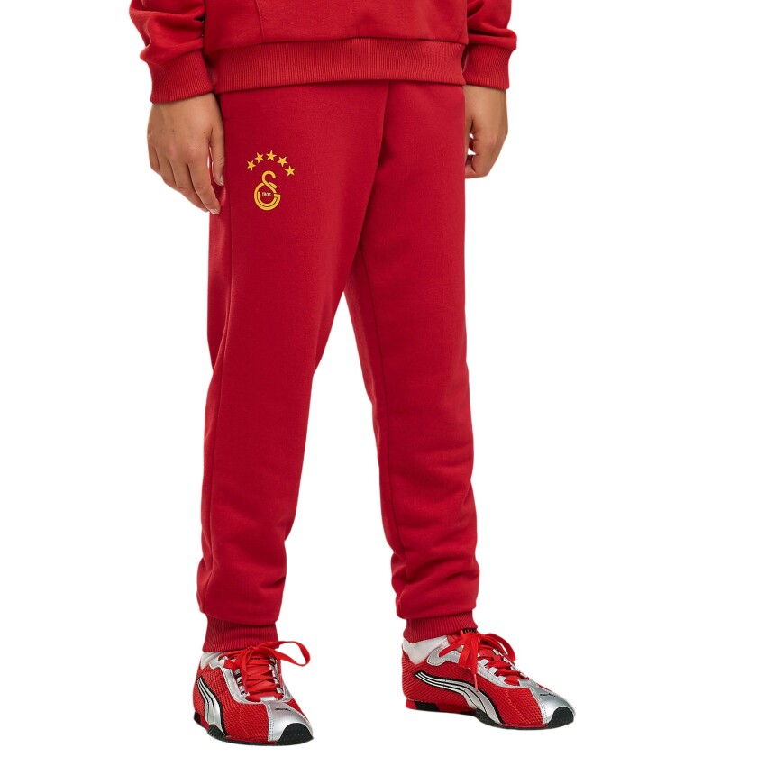Puma Galatasaray FtblESSENTIALS Genç Sarı-Kırmızı Çocuk Eşofman Altı - 1