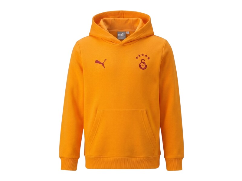 Puma Galatasaray FtblESSENTIALS Sarı-Kırmızı Çocuk Sweatshirt - Puma
