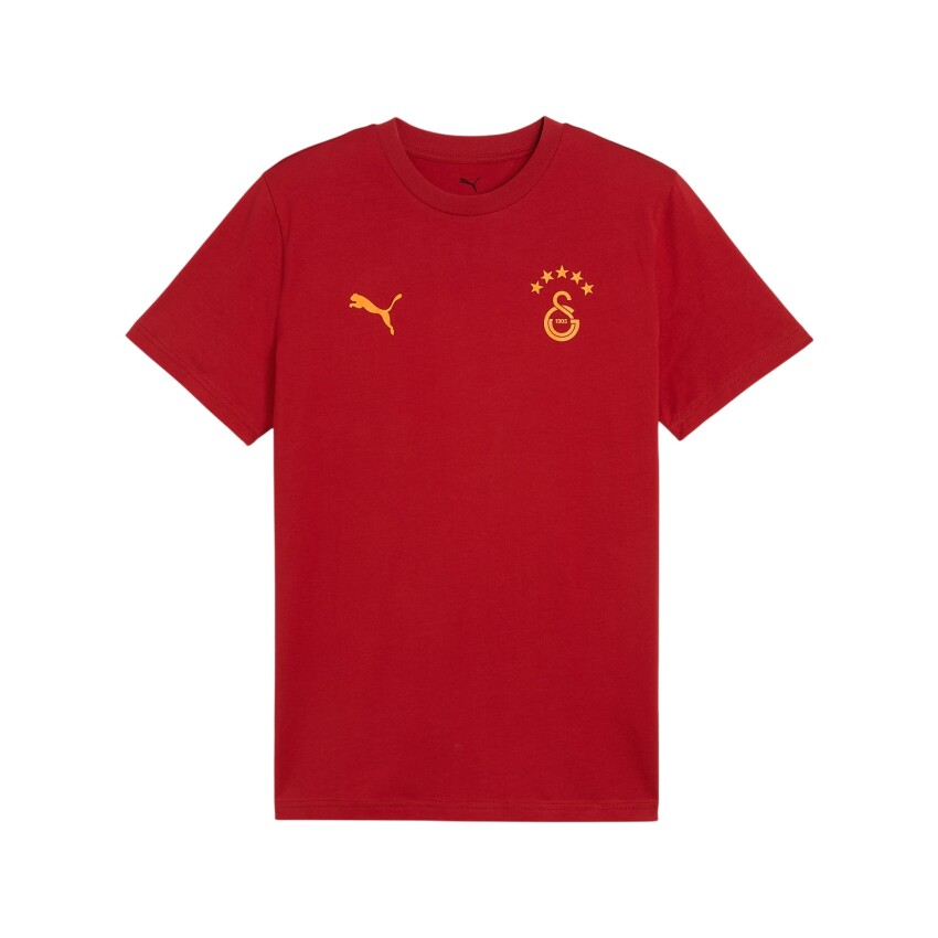 Puma Galatasaray FtblESSENTIALS Sarı-Kırmızı Erkek Tshirt - 1