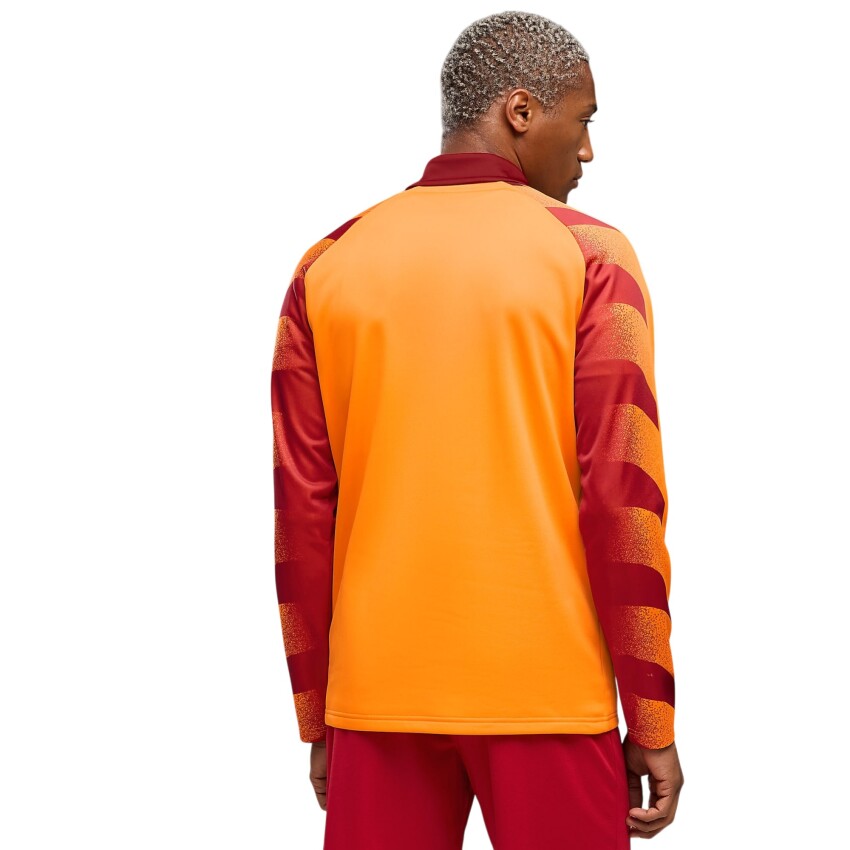Puma Galatasaray Warm Up 1/4 Zip Top Sarı-Kırmızı Erkek Eşofman Üstü - 2