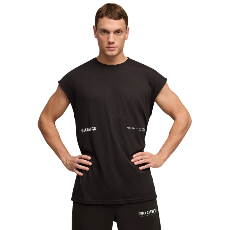 Puma Graphic Cutoff Tank Siyah Erkek Atlet - Puma